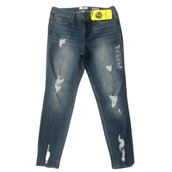 Black Daisy Ripped Jeans - Picture 1 of 13